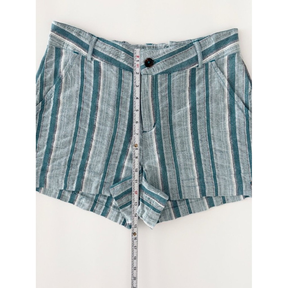 NWT Roxy Sailing Dream Stripe Drawstring Cotton Beach Coastal Shorts Nautical L - Picture 7 of 15
